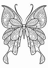 Butterfly Coloring Pages Adults Printable Print sketch template