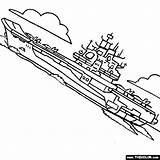 Carrier Aircraft Ship Coloring Battleship Pages Drawing Boat Submarine Sailboat Kuznetsov Speedboat Naval Getdrawings Navy Boats Thecolor sketch template