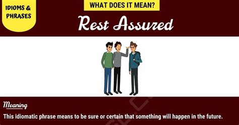 rest assured meaning definition  examples    idiom rest