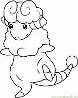 Flaaffy Meowstic Coloringpages101 Pokémon sketch template