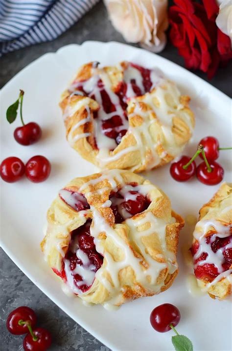 easy cherry turnovers  puff pastry recipe cookme recipes