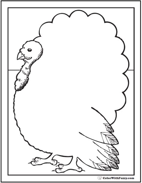 30 turkey coloring pages interactive pdfs
