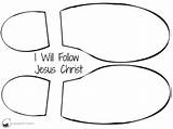 Jesus Coloring Follow Footprints Pages Lesson Come Template Print sketch template