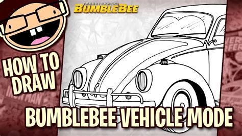 draw bumblebee vehicle mode vw beetle transformers narrated easy step  step