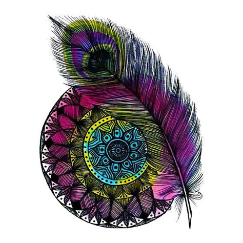 Peacock Feather Mandala Tattoo Design