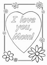 Valentines Coloring Mom Pages Happy Getcolorings Printable sketch template