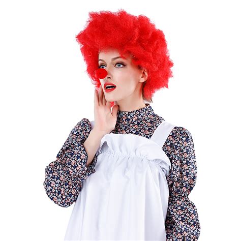 5pcs women s crazy circus clown floral dress with apron adult cosplay