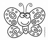 Colouring Butterfly Coloring Kids Pages Simple Printable Smiling Clipart Kindergarten Sheet Easy Drawing Sheets Clip Pic Drawings Child Beginners Painting sketch template
