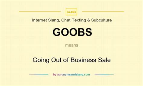 goobs  definition  goobs goobs stands     business sale