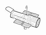 Telescope Hubble Space Clipart Drawing Clipground Getdrawings Brick Blue sketch template
