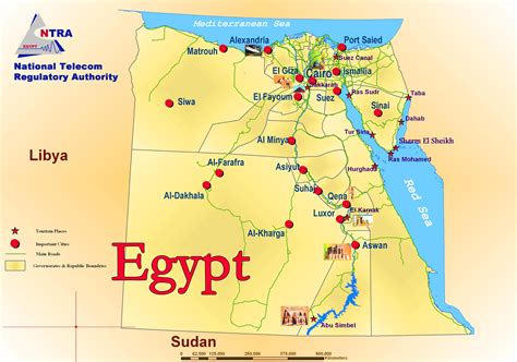 egypt political  tourist map travel   world vacation