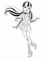 Coloring Draculaura Pages Color Monster High sketch template