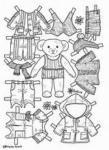 Paper Dolls Coloring Pages Printable Doll Kids Christmas Vintage Color Bear Operation Clothing Child Printables Bears Colour Next Visit Toys sketch template