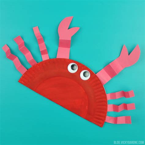 paper plate crab template  template printable