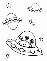 Spaceship Coloring Pages Kids Printable Space Color sketch template