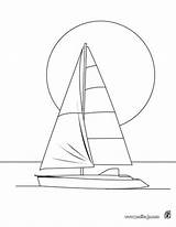 Barco Segelboot Ausmalen Sailboat Velero Zeichnung Voilier Maritime Hellokids Ausmalbilder Anochecer Segelschiffe Colorier Navio Viking Drucken Coloriage Lune Barcos Pintar sketch template