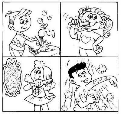 personal hygiene coloring pages  pages personal hygiene
