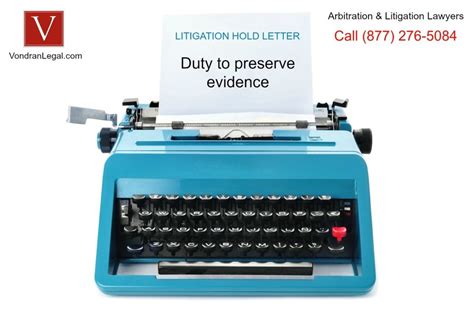 sample litigation hold letter esi vondran legal