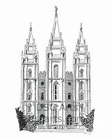 Temple Lds Drawing Salt Lake City Sketches Sketch Paintingvalley sketch template