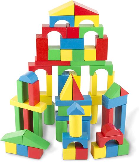 amazoncom melissa doug wooden building blocks set  blocks