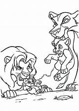 Coloring Lion King Mufasa Pages Scar Simba Popular Protecting sketch template