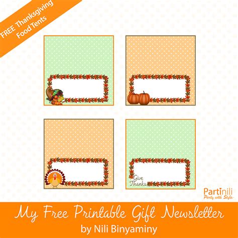 place cards printable food tents buffet labels basics package fall food