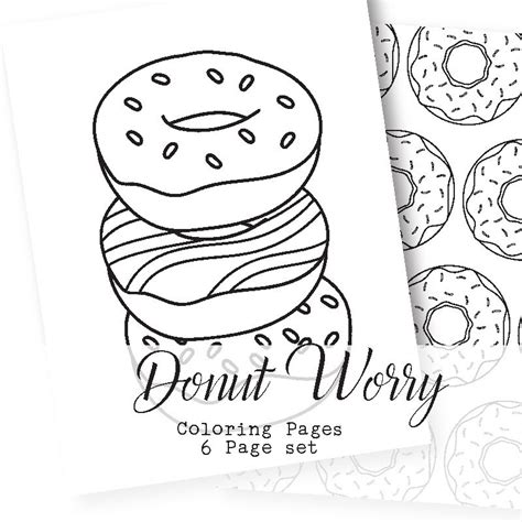 donut worry adult coloring pages donut coloring pages instant