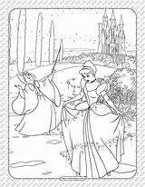 Cinderella Coloring Fairy Godmother Disney Whatsapp Tweet Email sketch template