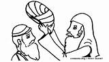 Coloring Pages Tzav Aaron Moses Judaism Kohen Parshah Jewish Sons Priest Puts Clothing Their sketch template