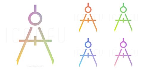 compasses icon gradient color style iconfu
