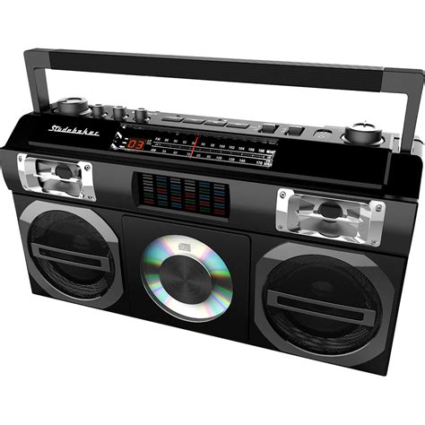 studebaker portable boombox  bluetooth cd player amfm radio led eq home audio