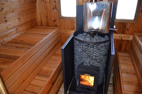 Outdoor Barrel Sauna Three Rooms Wood Fired Heater For 4 6 People