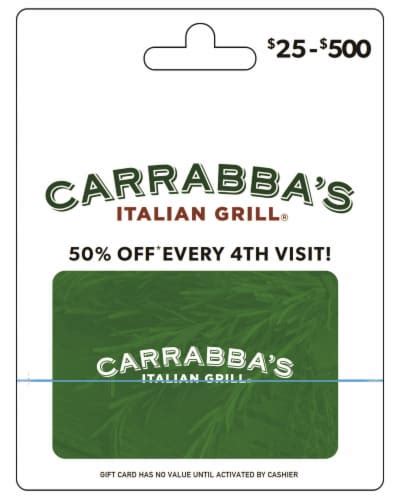 Carrabbas 25 500 T Card – Activate And Add Value After Pickup 0