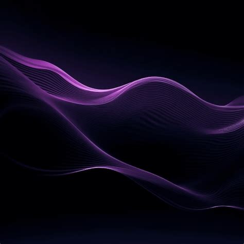 premium ai image  purple wave   black background