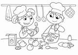 Coloring Cooking Pages Kids Cook Baking Printable Bakery Book Chef Culinary Arts Unisex Colouring Drawing Month National July Kitchen Print sketch template