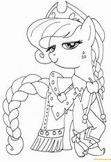 Pony Applejack Little Coloring Pages Princess Color Queen Chrysalis Supercoloring Drawing Print Printable Dot Paper sketch template