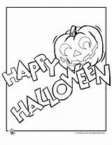 Halloween Coloring Happy Pages Fall Print Autumn Cute Color Kids Printable Clipart Disney Cat Drawings Witch Use Gif Printer Send sketch template