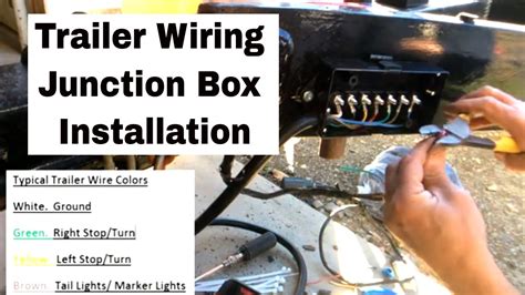 trailer wiring junction box installation youtube