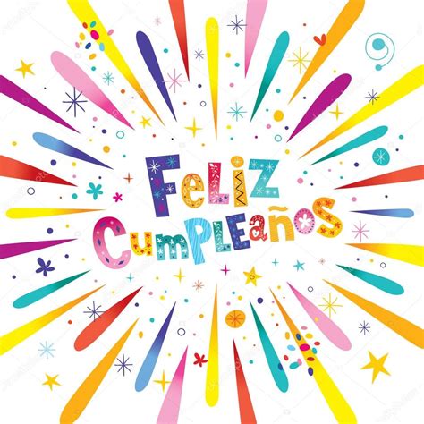 feliz cumpleanos happy birthday  spanish vector image images   finder