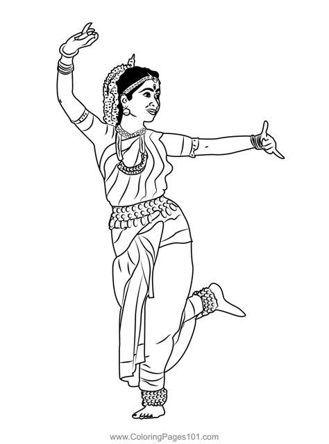 indian dance coloring page  kids  india printable coloring