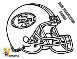 Coloring Pages 49ers Football Nfl San Helmet Francisco Kids Book Helmets Boys Printable Chiefs Seahawks 49er Colouring Print Sheets Teams sketch template