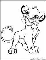 Simba Coloring sketch template
