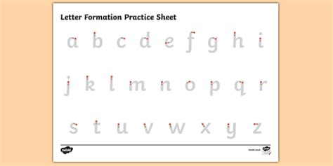 letter formation abc home work handwriting sheet parents