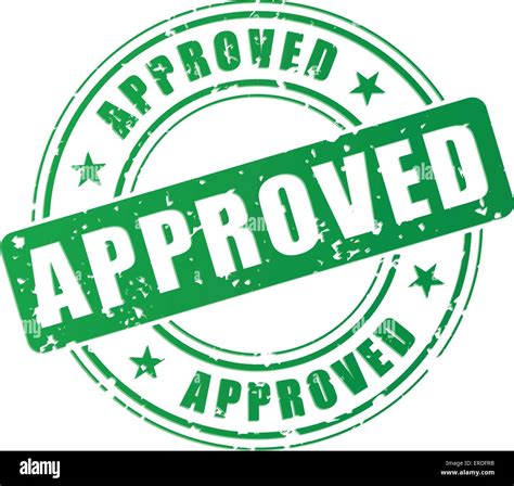 vector illustration  green approved stamp concept stock vector image
