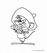 Pages Coloring Speedy Gonzales Cartoon Color Printable Tunes Kids Looney Character Sheets Back sketch template