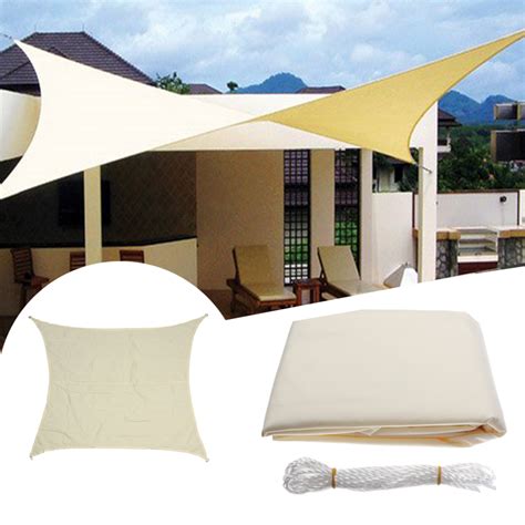 square sun shade sail canopy patio garden awning uv block top shelter beige alexnldcom