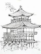 Temple Sketch Chinese Ji Kinkaku Drawing Drawings Sketches Architecture Japanese Traditional Temples Deviantart 閣寺 Golden Pen Garden Ancient Visit Scenery sketch template