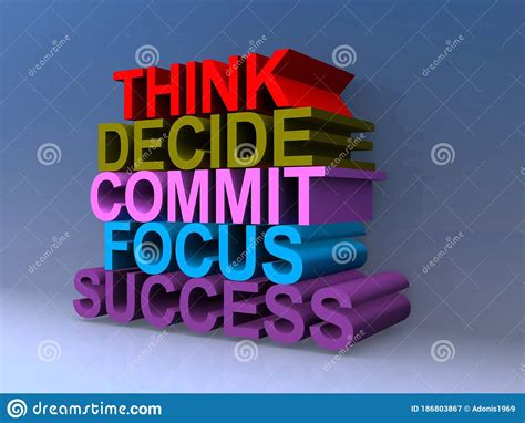 decide commit focus success stock illustration illustration