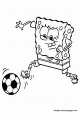 Coloring Spongebob Pages Soccer Squarepants Printable Bob Playing Kids Sponge Boy Print Sheets Characters Maatjes Color Cartoon Dibujos Fictional Para sketch template