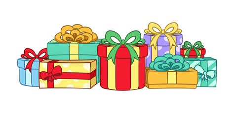 coloridos regalos festivos cajas  regalos ilustracion de dibujos